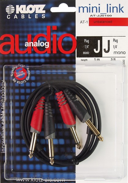 Klotz Audiokabel 2xKlinke - 2xKlinke, 1m
