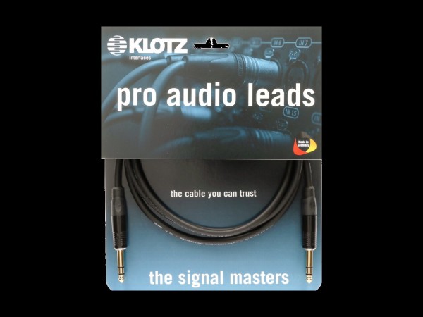 Klotz Klinkenkabel, symmetrisch, 1m, mit vergoldeten KLOTZ Steckern