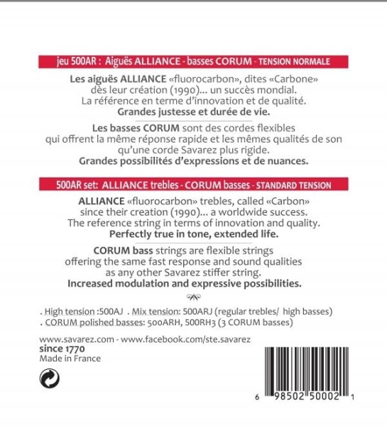 Savarez 500 AR Corum Alliance Carbon