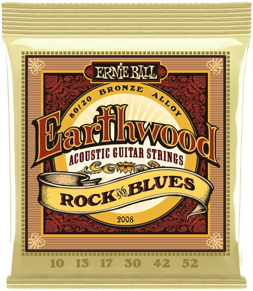 Ernie Ball Earthwood Bronze, Rock & Blues 10-52