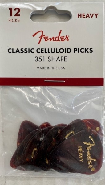 Fender 351 Classic Tortoise Heavy Pick 12 Stück