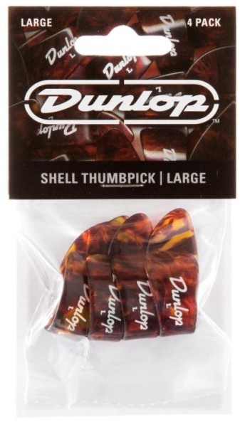 Dunlop Finger- Thumbpick Player's Pack, 4 Stück, shell plastic, large