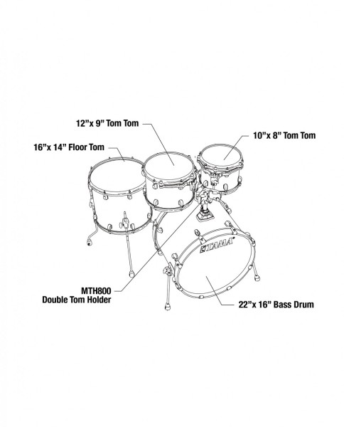 TAMA Starclassic Performer Shell Kit 4 teilig DCF