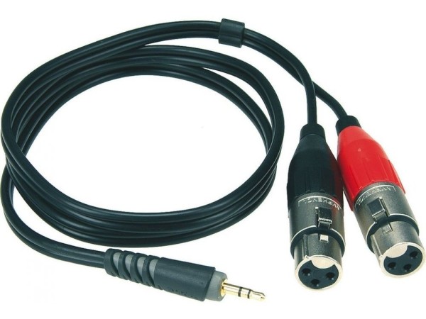 Klotz Audiokabel 1x3,5 Klinke- 2x XLR Female, 1m