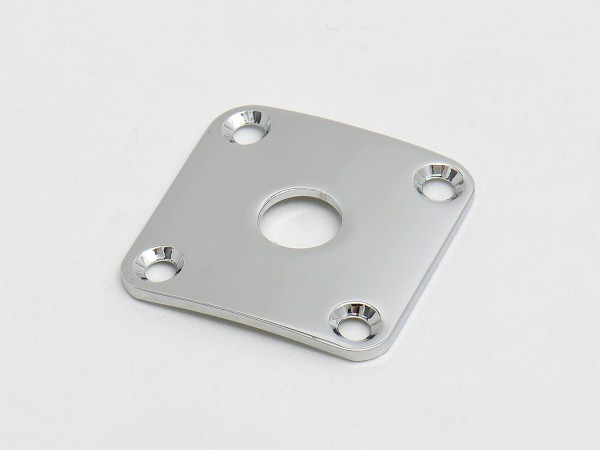 Göldo Buchsenblech quadratisch, 4-Loch chrom