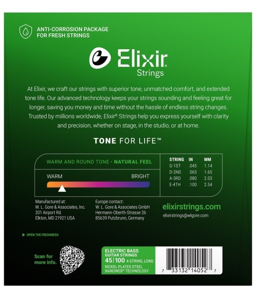 Elixir Nanoweb E-Bass Light 45-100